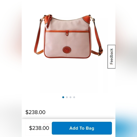 Dooney & Bourke Pink Nylon & Leather Patch Pocket Crossbody Bag - Picture 4 of 16